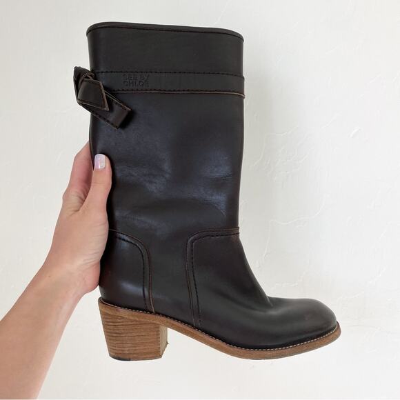 See by Chloe - Brown Leather Boots - Picture 2 of 9
